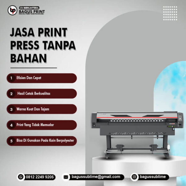 Jasa Print Press Tanpa Bahan